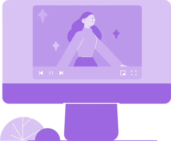 Reproduzindo conteúdo de mídia social  Ilustração