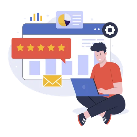 Flat Design Of Reputation Marketing Strategy Illustration For Websites Landing Pages Mobile Apps Posters And Banners Trendy Flat Vector Illustration 일러스트레이션