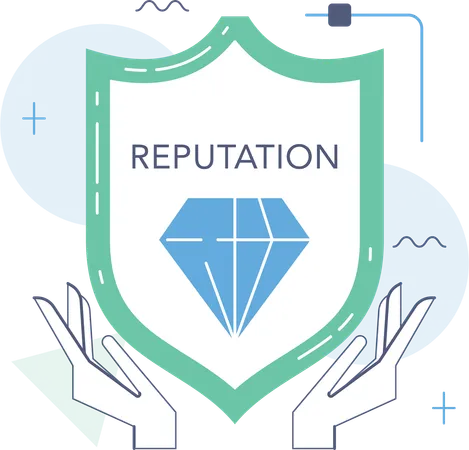 Reputation shield  Illustration