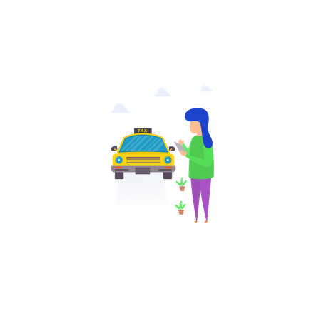 Request a Ride  Illustration