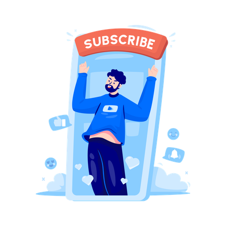 Request for subscribe  Illustration