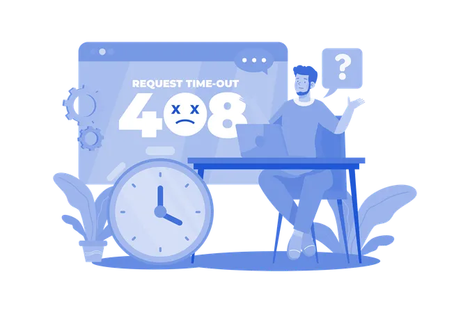 Request Timeout Illustration Concept On A White Background Illustration