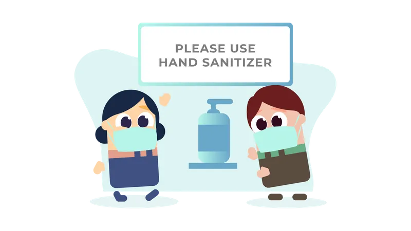 Requesting to use sanitizer  Illustration