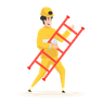 rescue firefighter illustration svg