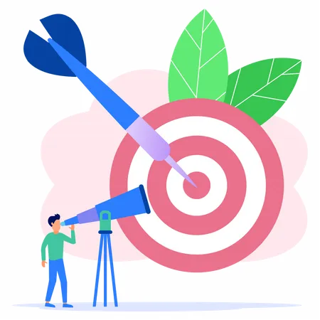 Research business target  Illustration