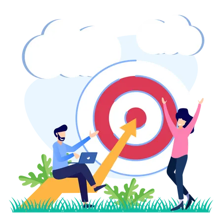Research business target  Illustration