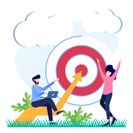 Research business target  Illustration