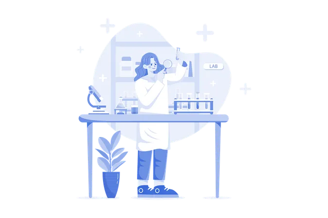Research Lab Illustration Concept On White Background Illustration