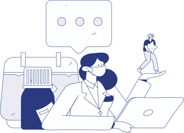 Researcher performs lab analysis  Illustration
