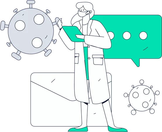 Researcher Performs Lab Analysis  Illustration