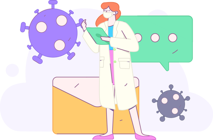 Researcher performs lab analysis  Illustration