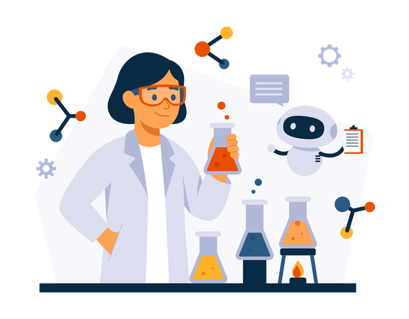 Researchers Are Conducting Research  Illustration