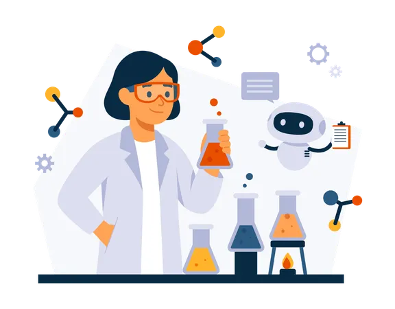 Researchers Are Conducting Research  Illustration