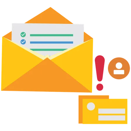 Researching Company Information  Illustration