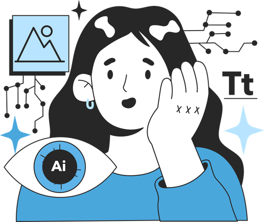 Réseau IA et technologie IA  Illustration