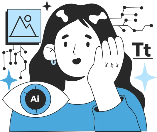 Réseau IA et technologie IA  Illustration