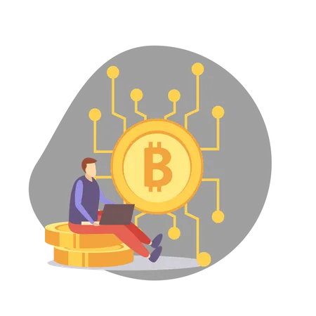 Réseau Bitcoin  Illustration