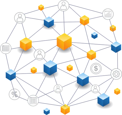 Réseau blockchain  Illustration