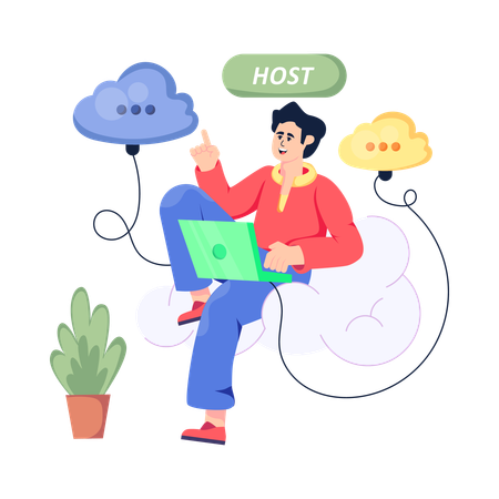 Réseau cloud  Illustration