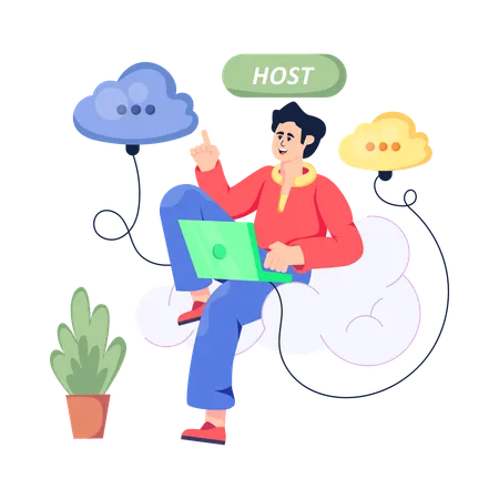 Réseau cloud  Illustration