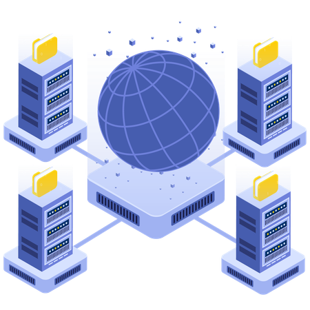 Réseau de données mondial  Illustration