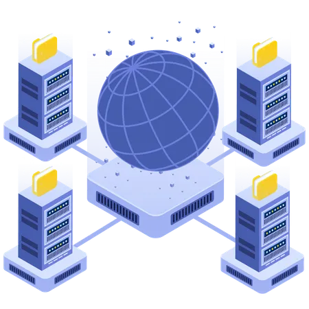 Réseau de données mondial  Illustration