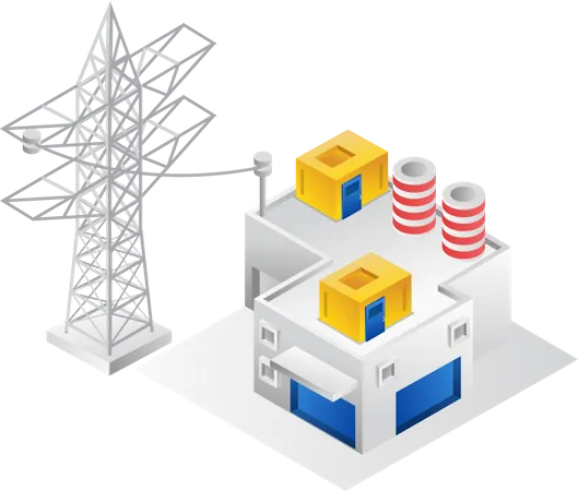 Réseau électrique pour installations industrielles  Illustration