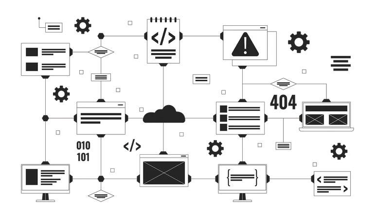 Réseau informatique  Illustration