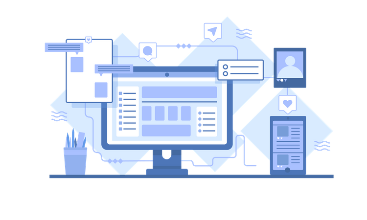 Réseaux sociaux  Illustration