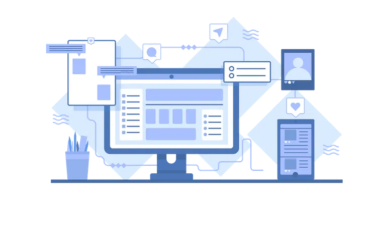 Réseaux sociaux  Illustration