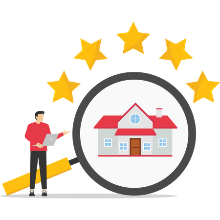 Reseña de un empresario que encuentra una casa  Ilustración