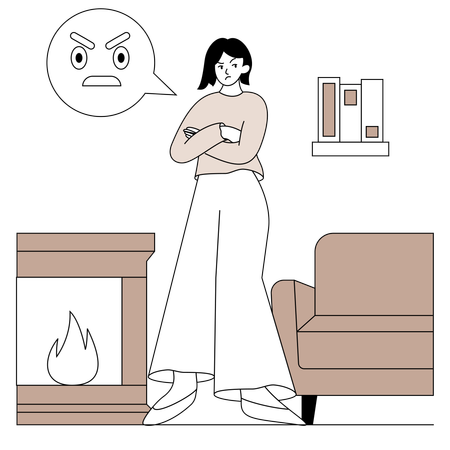 Resentment woman  Illustration