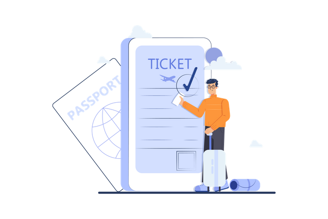 Reserva de entradas en línea  Ilustración