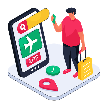 Réservation de billets en ligne  Illustration