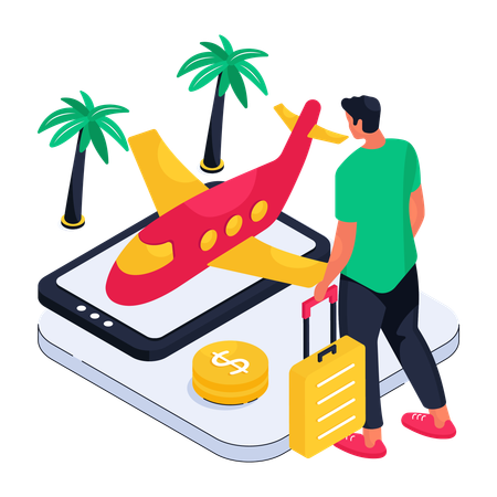 Réservation de billets en ligne  Illustration
