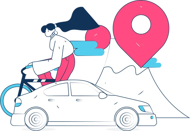 Réservation de taxi  Illustration