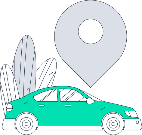 Réservation de taxi en ligne  Illustration