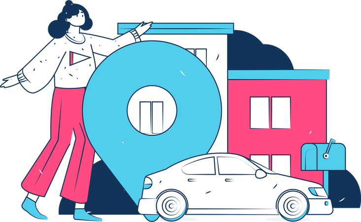 Réservation de taxi en ligne  Illustration