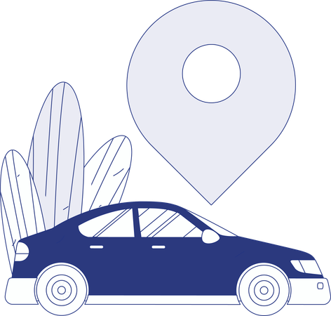 Réservation de taxi en ligne  Illustration