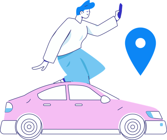 Réduction sur la réservation de taxi  Illustration