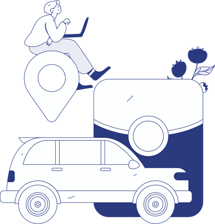 Réservation de voiture  Illustration