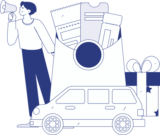 Réservation de voiture  Illustration
