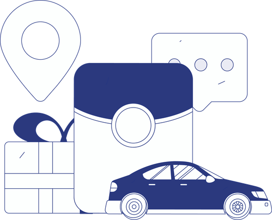 Réserver un taxi  Illustration