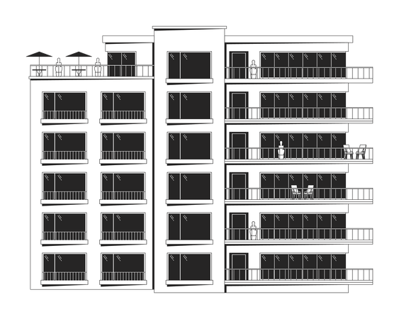 Residential complex  Illustration