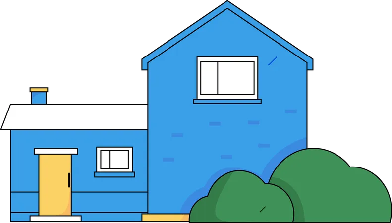 Residential house  Illustration