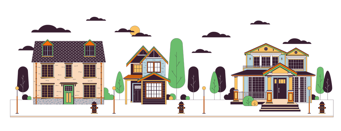 Residential suburbs  Illustration