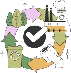 Economia circular Pacote de Ilustrações