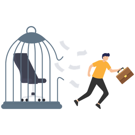 Resign from a toxic workplace  Illustration