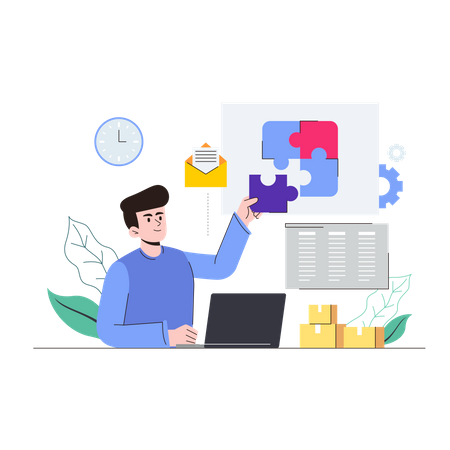 Resolução de problemas de negócios  Ilustração