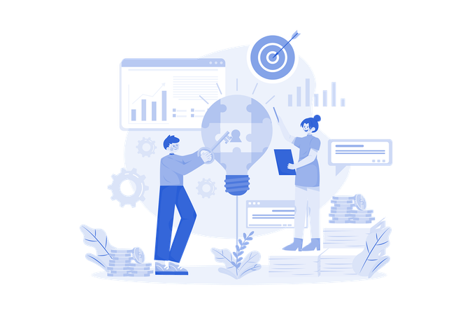 Resolución de problemas de negocios  Illustration